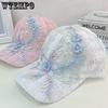 Summer Thin Mesh Baseball Hat Lace Flower Duck Tongue Hat Sunscreen and Sunshade Hat