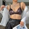 Французский комплект нижнего белья для женщин, сексуальный бюстгальтер с глубоким V-образным вырезом и леопардовым принтом, бесшовный комплект нижнего белья из ледяного шелка, высококачественный бюстгальтер и стринги