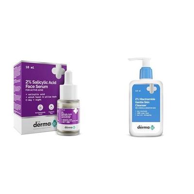 The Derma Co 2% Сыворотка с салициловой кислотой, экстрактом гамамелиса и 2% ниацинамидом The Derma Co Мягкое очищающее средство для чувствительной кожи - 125 мл