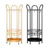 Metal Round Umbrella Stand Rack Standing Umbrella Holder 9.8 Dia X 23.6 Inches Umbrella Storage Decor for Bars Indoor Outdoor