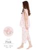 SAN1481 Checkered My Melody Frill Short Long [SAZAC] Pajamas, Women's, Sleeves, Pants, Loungewear, Mymelody, Sanrio, Pink/L