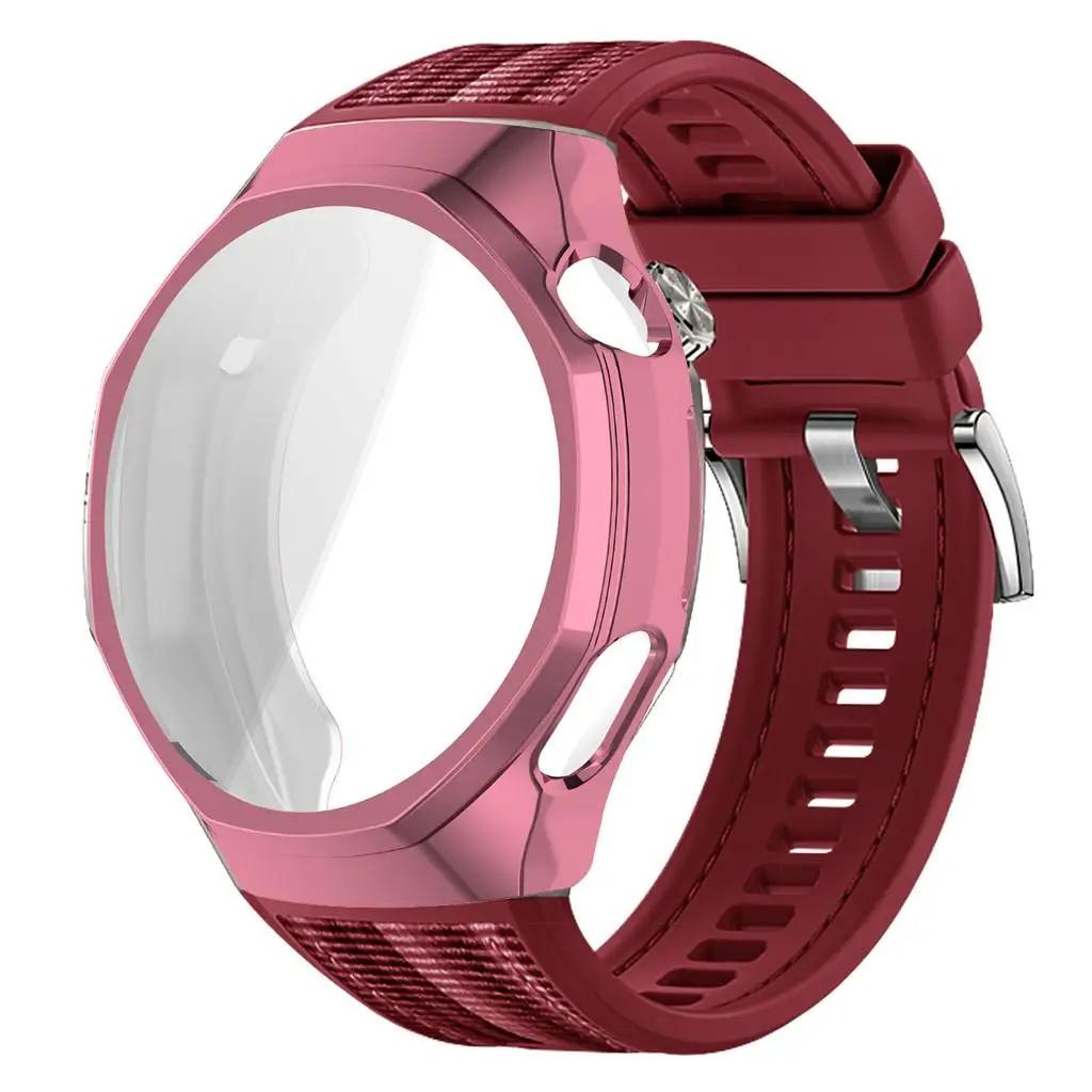 TPU Soft Case+Silicone Sport Woven Bracelet Band With TPU Protector Bumper Shell Cover For Huawei GT6 Pro 46mm