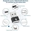 Донгл Bluetooth 5.3, Bluetooth-ключ для ПК с низкой задержкой, совместимый с Windows 11-10-8.1, поддерживает наушники, мыши, геймпады, клавиатуры