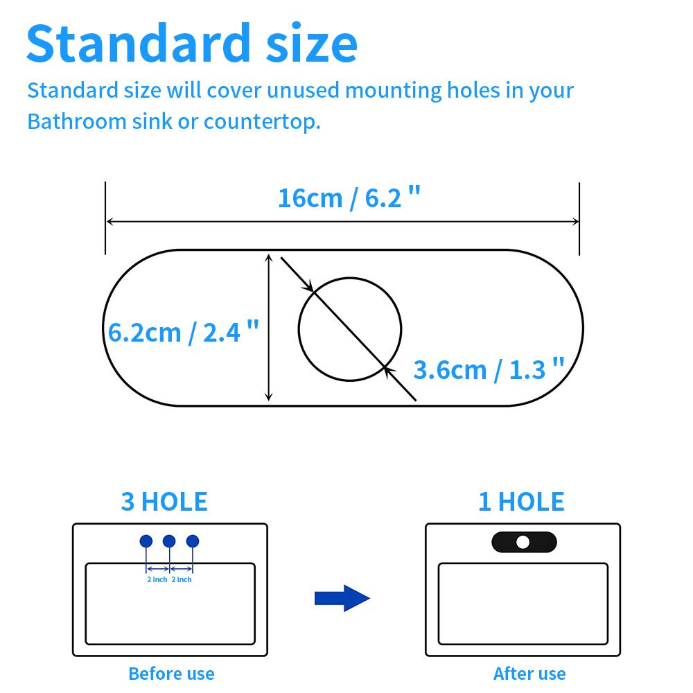 Bathroom Faucet Accessories Hole Cover Deck Plate 6 Inch Bathroom Sink Unused Mounting Escutcheon 4014