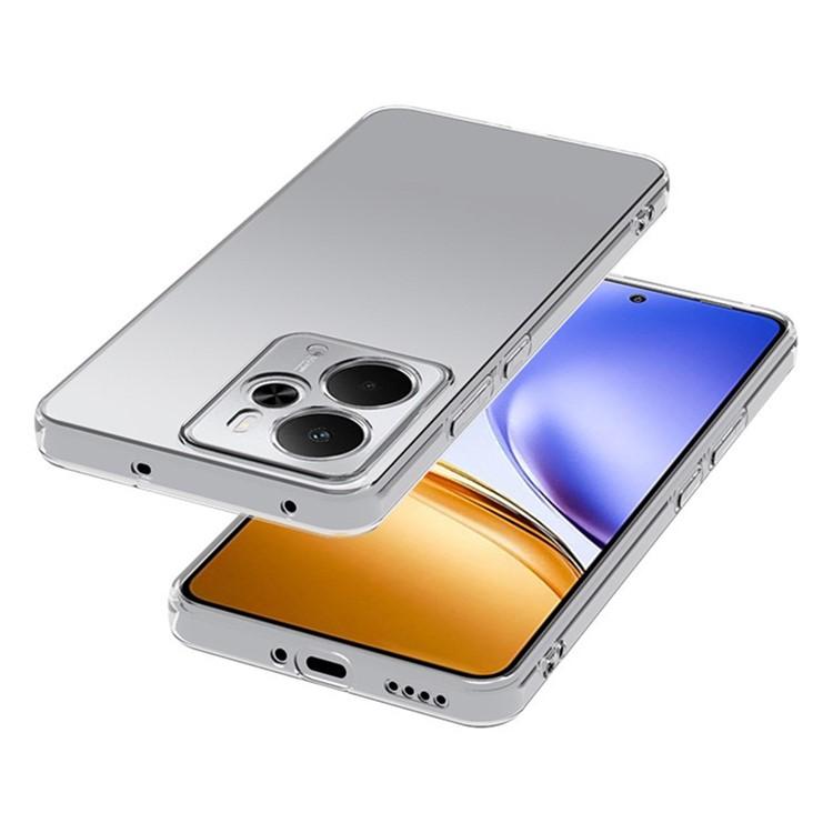 Для Realme 14T 5G Задняя крышка Ультратонкий Гибкий ТПУ Прозрачный Чехол для телефона