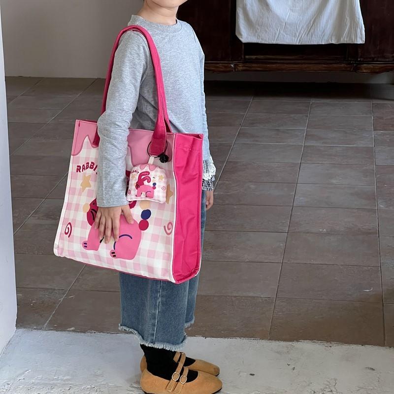 Холщовая сумка для ланча с рисунком кошки-динозавра, легкая, для школы и детского сада