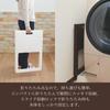 ISETO Folding Laundry Basket with Legs, ACOT, White, Width 40 x Depth 4.0-30.0 x Height 61.0 cm, Made in Japan, Foldable, Legs, Reduces Back Pain, Sto