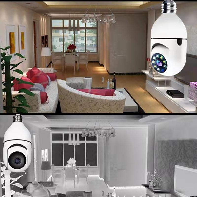 Антивандальная камера безопасности в виде лампочки, Беспроводной WiFi-монитор для улицы/помещения с ночным видением, аудио, IP-камера