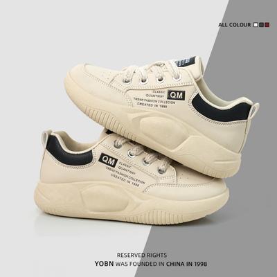 Сломанный код специальные весна и осень толстая подошва 2025 белые туфли женские корейская версия новые студенческие досуг увеличение высоты бег популярные доски sho