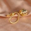 2pcs/set New Fashion Exaggerated Distorted Lines Geometric Rings Set Party Jewelry Minimalist Jewelry Party