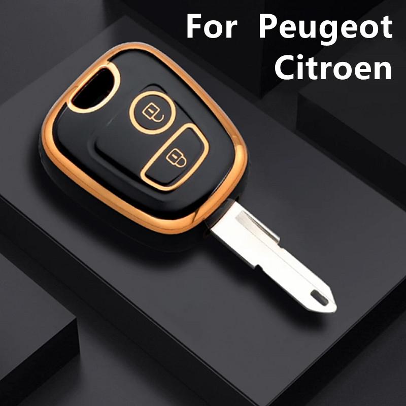 Новый чехол для дистанционного ключа из ТПУ для Peugeot 106 107 206 207 306 307 406 407 для Citroen C1 C4, защитный брелок, аксессуары