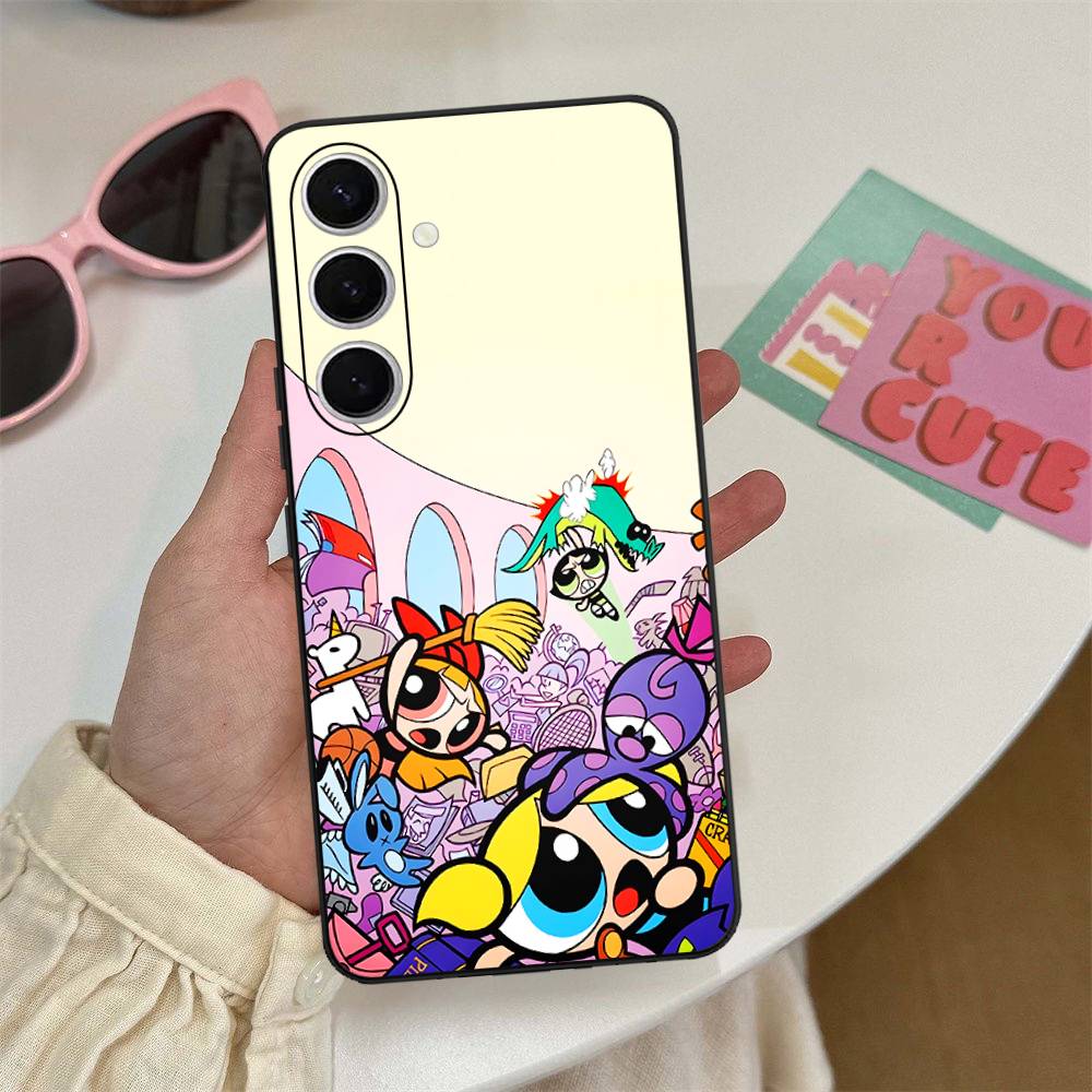 Чехол для телефона P-Powerpuff-GirlS для Samsung S 24 Fe 25 Ultra Plus 20 Lite 21 30 22 23 24 22 Ultra 5G Fundas