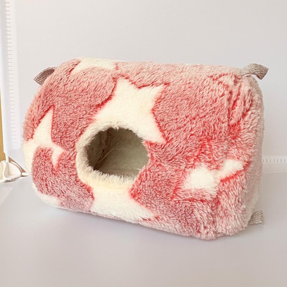 Теплый гамак для хомяка Утолщенный плюшевый Кроватки для белки Спальный мешок для питомца Аксессуары для клетки