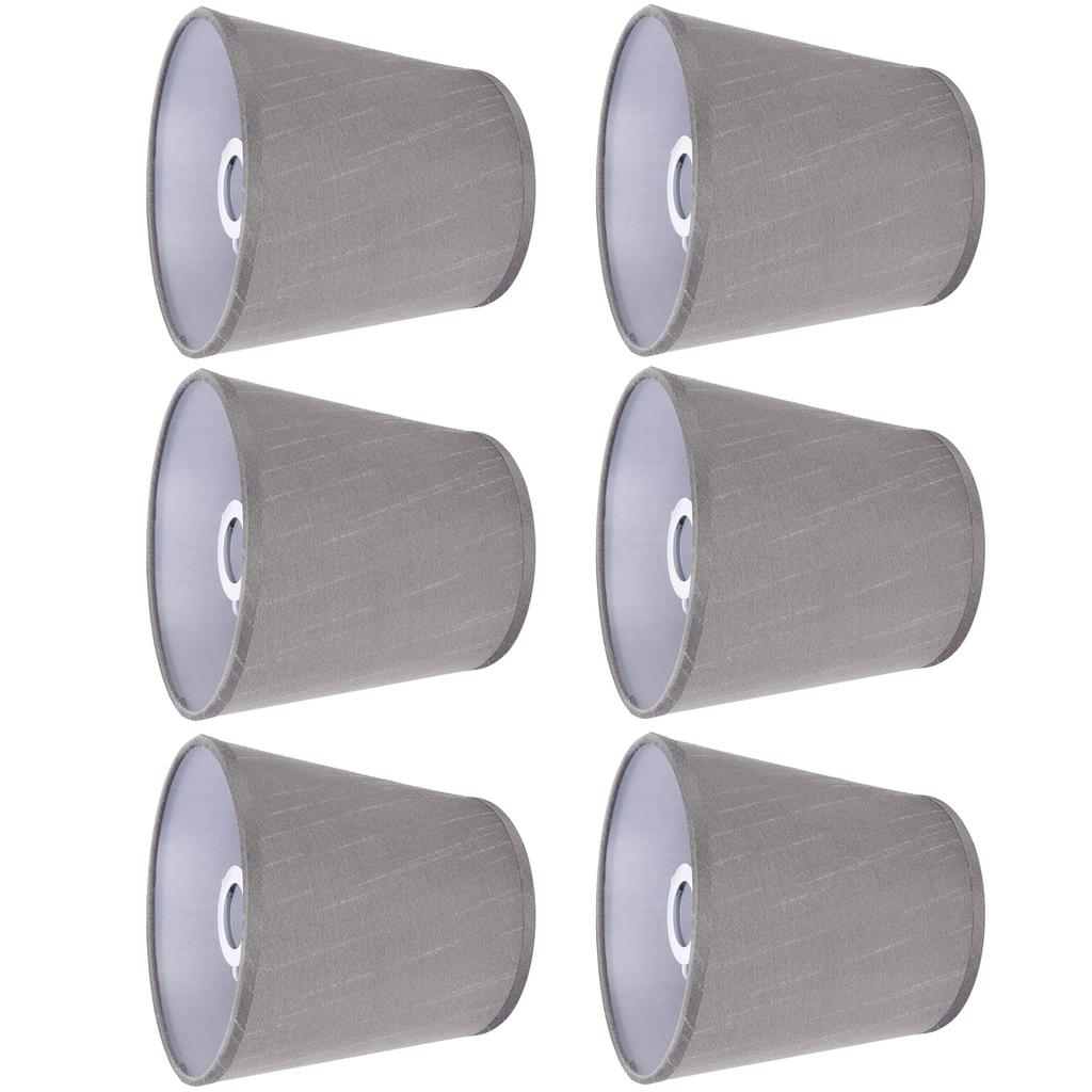 6PCS Simple Lamp Shades Modern Cloth Art Lampshade for E14 Screw Chandelier Wall Lamp