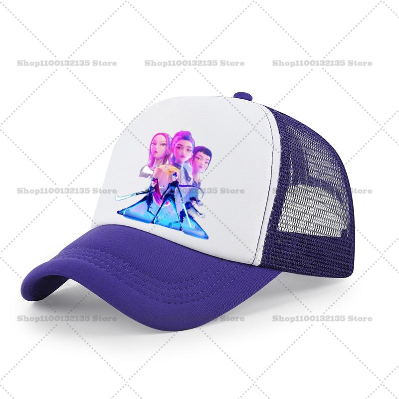 KPoP Demon Hunter Summer Baseball Cap Cartoon Anime Print Hat Boy Girl Breathable Kid Hat HipHop NetCap Kawaii Kids Toy Gift