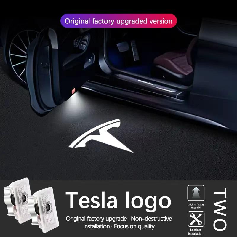 ALC1 LED Car Door Welcome Light Projector Ghost Shadow Lamp Accessories For Tesla Model 3 Model S Model Y Model X