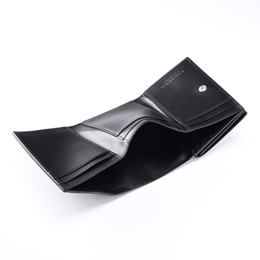 Trifold Wallet Intrecciato Black 609285 V3UH1 8803 Складной кошелек [Bottega Veneta] Мужской женский [Товар]
