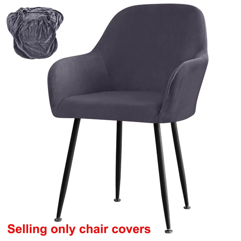 Бархатная ткань Silver Fox Стрейч Чехол для домашнего отеля на обеденный стул с высокой спинкой