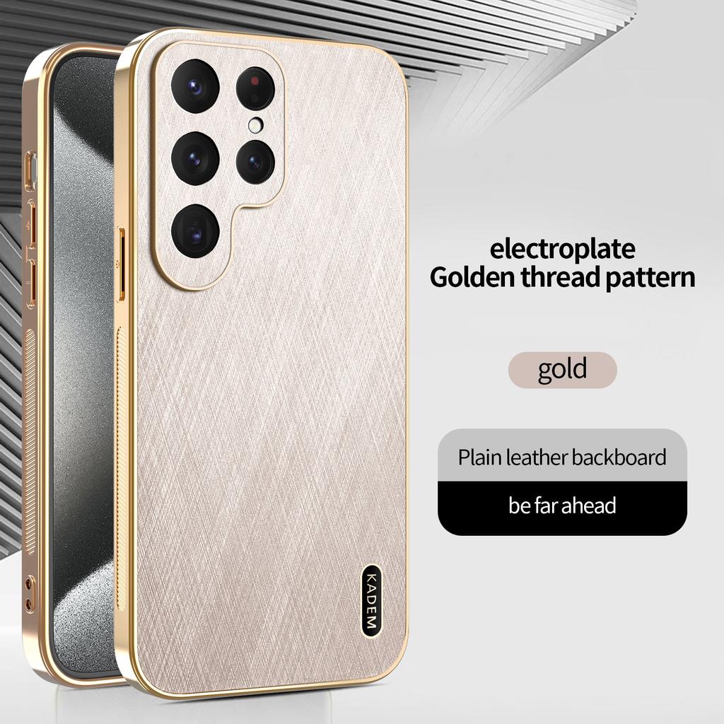 Роскошный бамбуковый кожаный чехол для телефона Samsung Galaxy S25 S24 S23 S22 S21 FE Note20 Plus Ultra ультратонкая гальванизированная силиконовая накладка