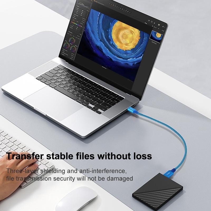 3м Кабель USB 3.0 папа-папа 3А для принтера/бокса для жесткого диска/ТВ-приставки, удлинительный кабель