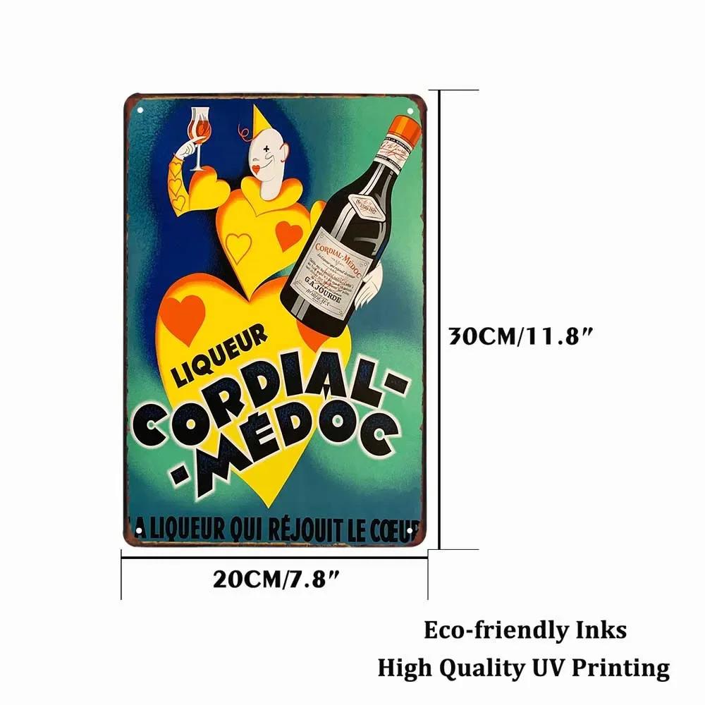 Бар Металлическое Настенное Искусство Декоративная Табличка Знаки Шампанское Виски Виноград Вино Паб Клуб Кафе Постер Жестяная Картина Домашний Декор 20x30см