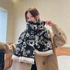 Shawl Thickened Warm Scarf Women's Winter Versatile Premium Neck Protection Scarf Dual-purpose Star Walk