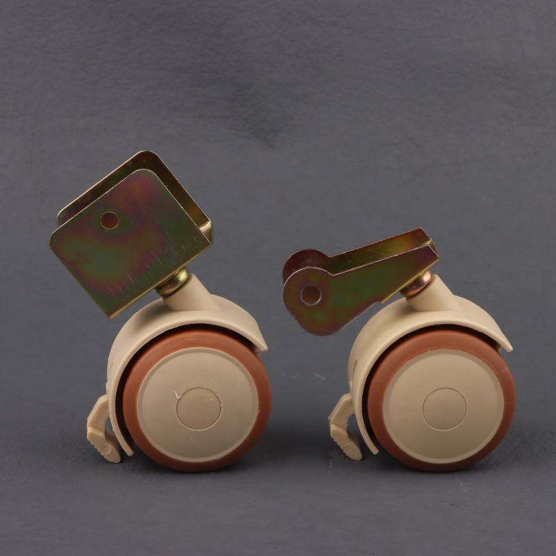 4 шт. Мебельные поворотные колеса для детской кроватки, колеса для шкафа с тормозом, нейлоновая мебельная опорная ножка для стульев, детской кроватки, тележки