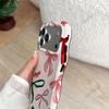 Корейский цветной чехол-бант для мобильного телефона iPhone15pm волна двухслойный пленочный чехол Apple 17 женский защитный чехол