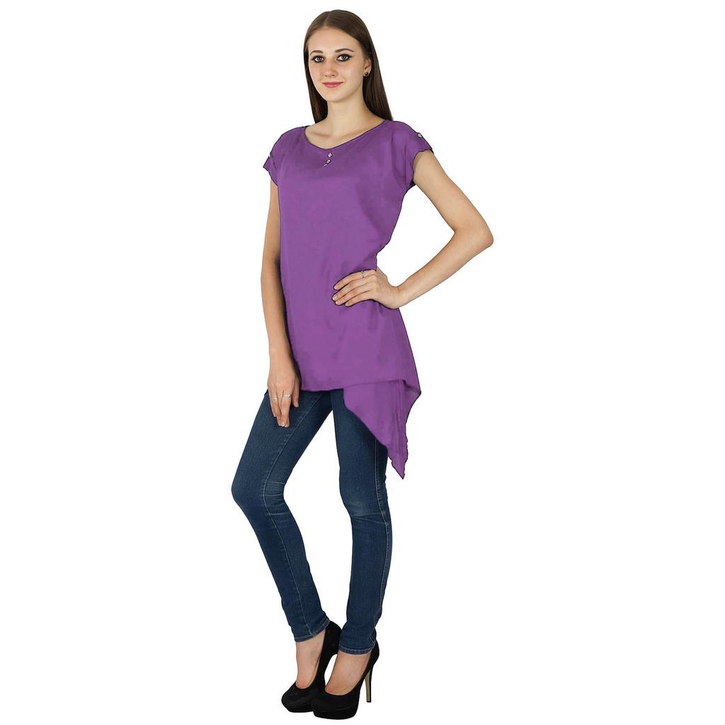 Boho Top Sundress Short Sleeve Solid Summer Beach Women Wear Casual Tunic