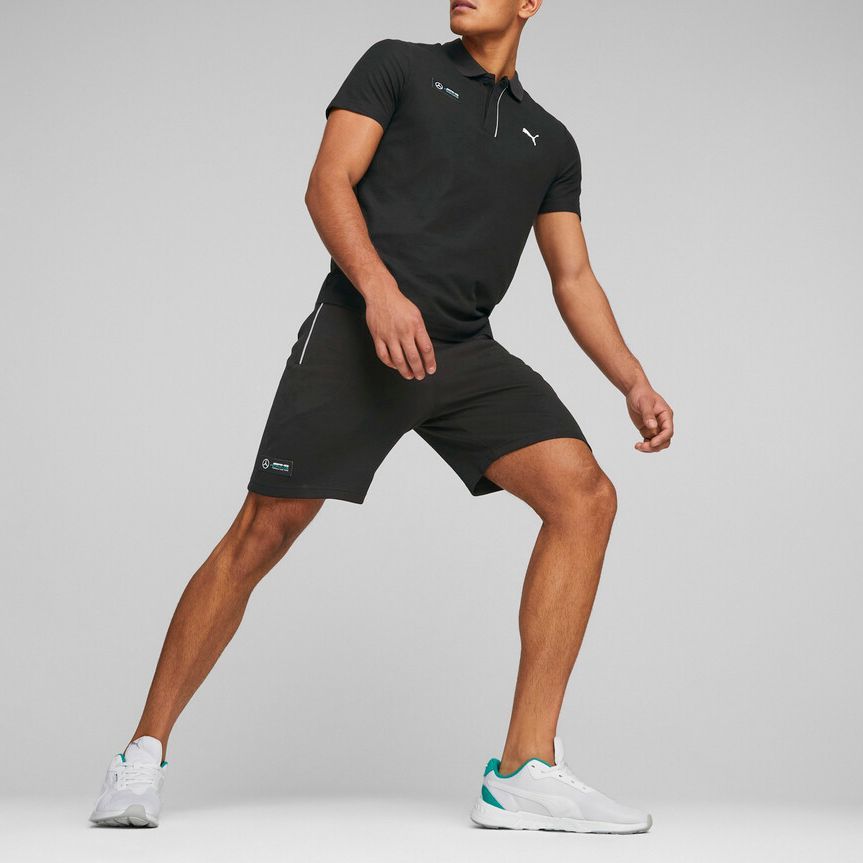 Puma Однотонные прямые повседневные шорты со средней посадкой, мужские шорты черного цвета 538474-01