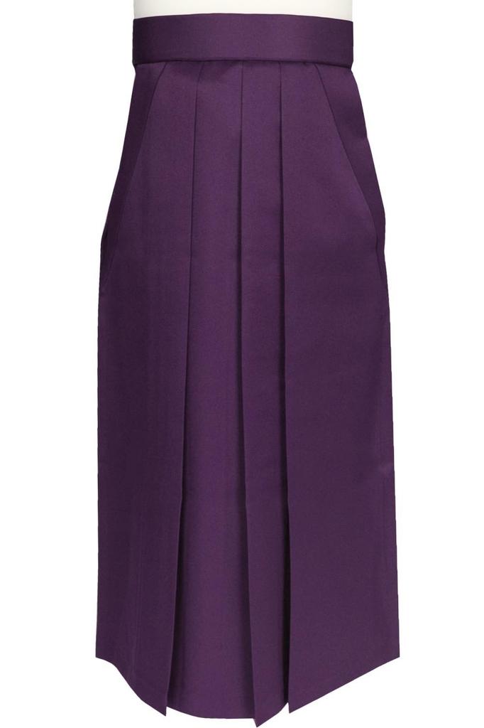 Хакама однотонная, одинарная, для девочек [KYOETSU] (Темно-фиолетовый, 60см)