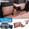 LINNUNU Для Chery Tiggo 9 2024 2025 Автомобильный коврик от пинков на заднее сиденье Задняя кожаная накладка для защиты от грязи Chirey Автомобильные аксессуары для интерьера