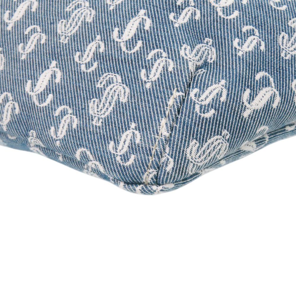 Used AUTHENTIC JIMMY CHOO body bag Waist Pouch blue Denim