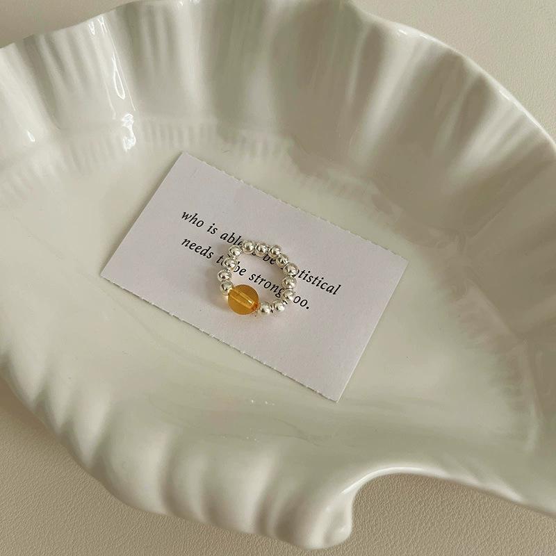 Кольцо с жемчугом, эластичное, женское, литературное, для ношения в несколько рядов, на указательный палец, высококачественное, ручной работы, ювелирное изделие