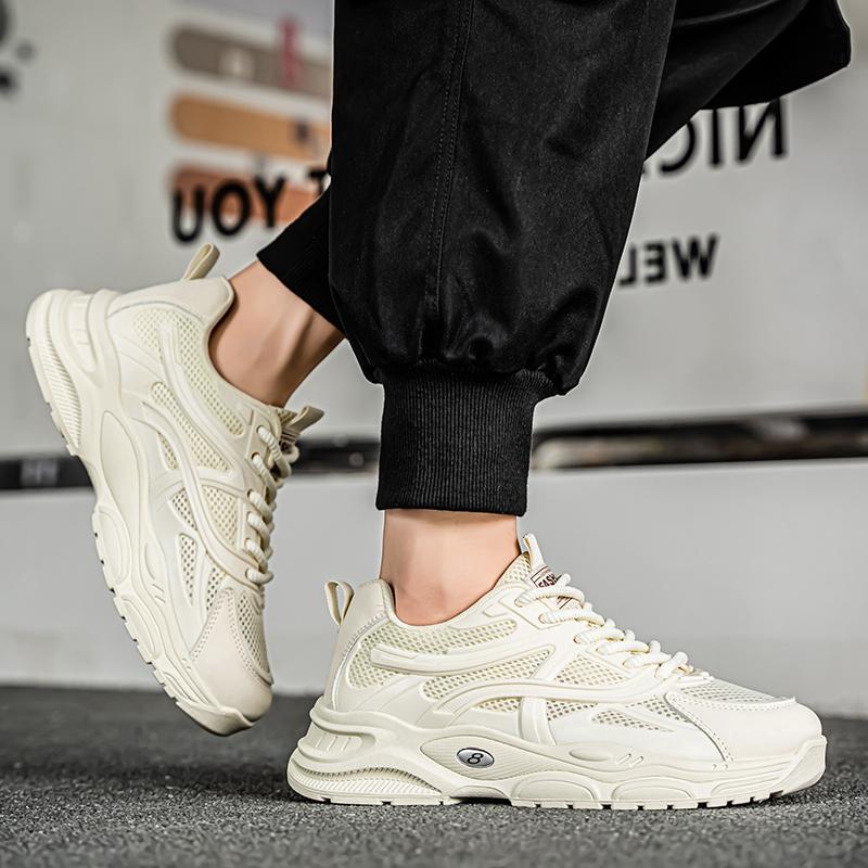 New Fashion Men 's Four Seasons Comfortable Thick Sole Shoes Students BoysTrending Soft Sole Breathable Casual Running Sneakers