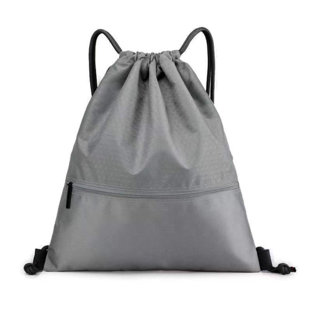 Waterproof Fitness Drawstring Bag Solid Color Drawstring Pocket Casual Drawstring Backpack Gym
