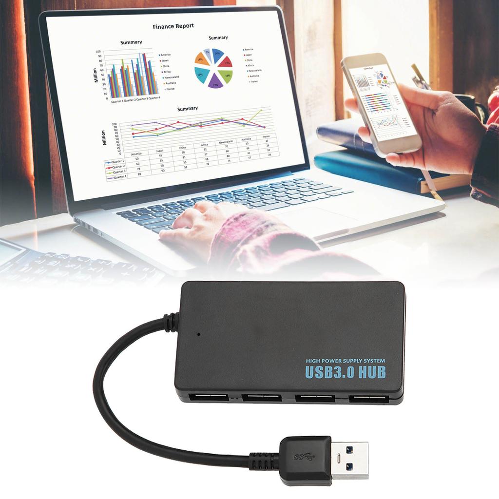 USB 3.0 концентратор, 4 порта, хорошее рассеивание тепла, 5 Гбит/с, высокая скорость, USB 3.0 разветвитель, док-станция