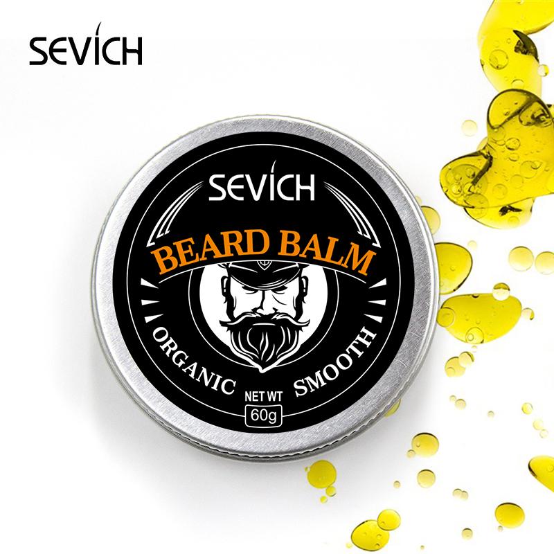 SEVICH 30g/60g Natural Beard Balm Wax For Beard Smoothing Moustache Wax For Men's Beard Care