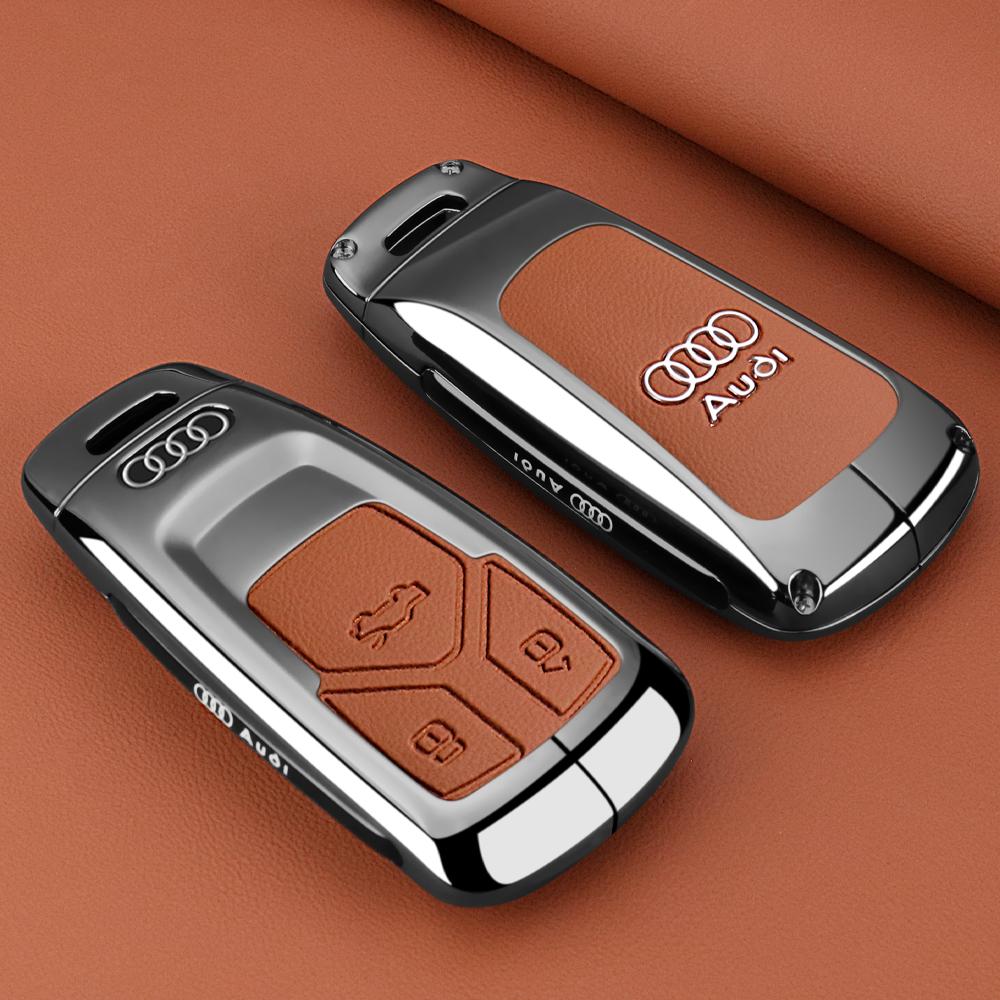 Fashion Zinc Alloy Car Key Case Cover Shell Protection For a2 A4 A4L A5 Q5 Q7 TT TTS 8S B9 2016 2017 2018 Keychain Accessories