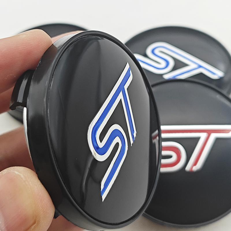 TMON9 4pcs 60mm ST Line Car Wheel Center Hub Caps Rim Cover For Ford Focus Mondeo Mustang Fiesta Kuga MK2 Everest Escape Accessories