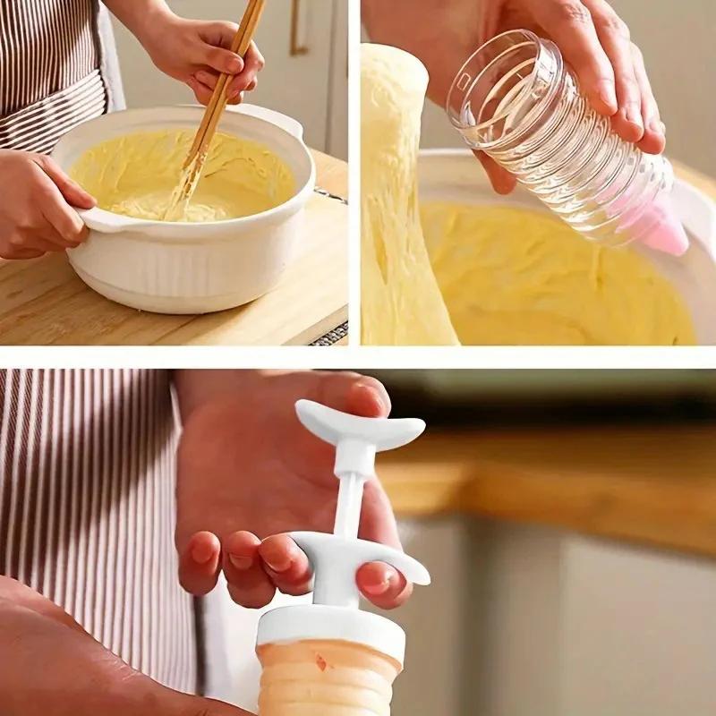New 8 Pipe Nozzles with Syringe Plastic Cream Baking Nozzle Dispenser Icing Pastry Cream Tips Pastry Tube Decoration Tool