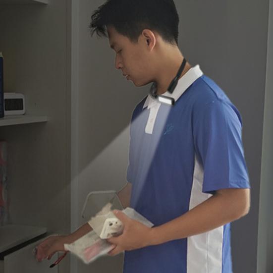 Нашейный светильник с громкой связью, регулируемая подсветка, вращающаяся головка лампы, полезный для ухода за глазами, светодиодный шейный светильник с громкой связью, офисные принадлежности