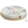 Plateau À Apéritifs - DKD HOME DECOR - Standard - Grès Cérame - Bambou - Blanc