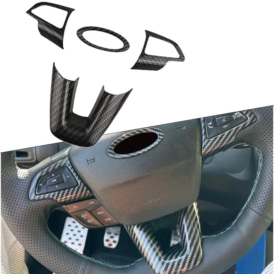 Car Steering Wheel Trim Cover Sticker for Ford Focus 3 MK3 2013 - 2017 Steering Wheel Molding Sequins Car Styling Accessories