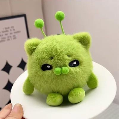 Милая зеленая инопланетная кошка Плюшевая игрушка Некрасивый милый Мягкая игрушка Брелок Подвеска на сумку Мягкая кукла Подарок для детей