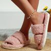 Fluffy Slippers Women Home Plush Fashion Designer Shoes Ladies New Winter Casual Platform Indoor Fur Slides Flats Warm Open Toe
