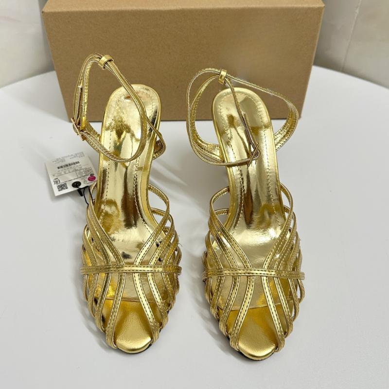 Fashion Women's Gold Roman Gladiator Sandals High Heels Stiletto Open Toe Ankle Strap Sexy Luxury Wedding Party Evening Dress Shoes