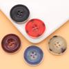 5 шт. Цветные круглые пуговицы из мочевины с опаленным краем, Пуговицы для высококачественного шерстяного пальто, тренча, Пуговицы для платья, костюма, брюк