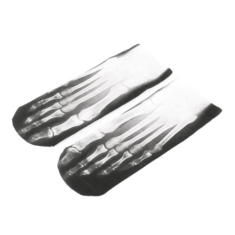 1 пара повседневных носков Hallowmas с 3D-принтом, низкие носки до щиколотки, хлопковые, для мужчин/женщин, забавные носки