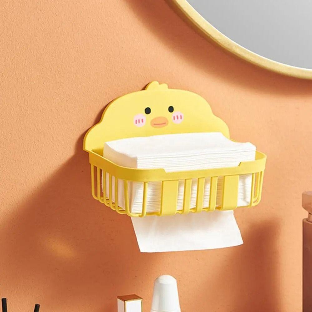 Маленькая желтая утка коробка для салфеток не требует перфорации держатель для туалетной бумаги симпатичная стойка для хранения